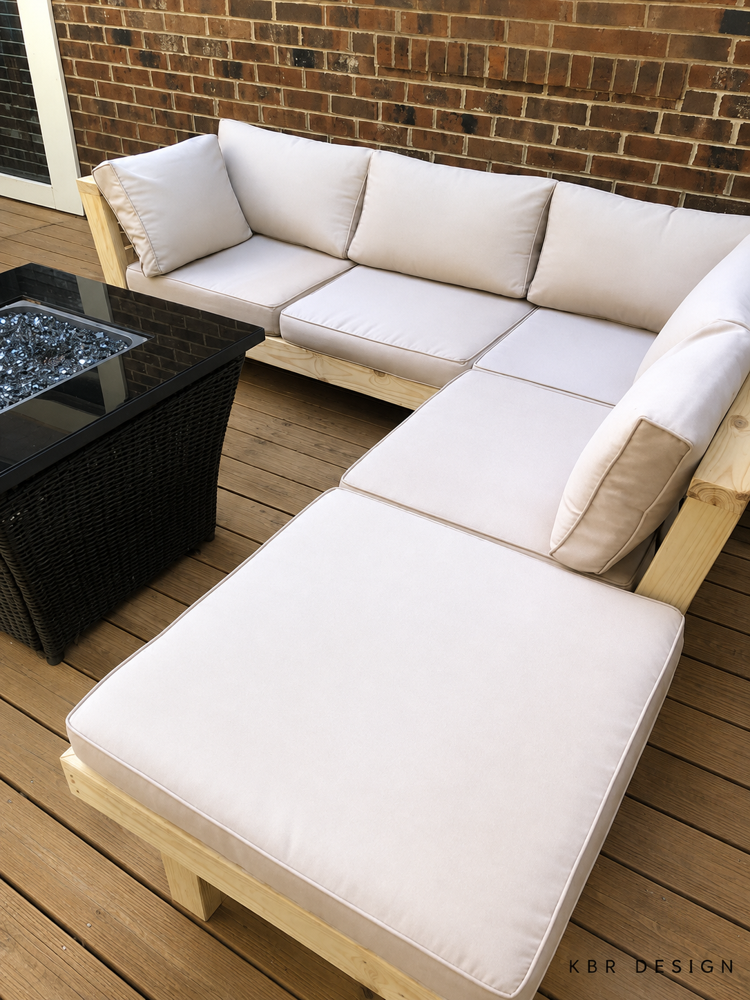 -Custom Three Piece Deck Sectional-