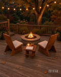 -Custom Outdoor Cedar Chairs + Table-