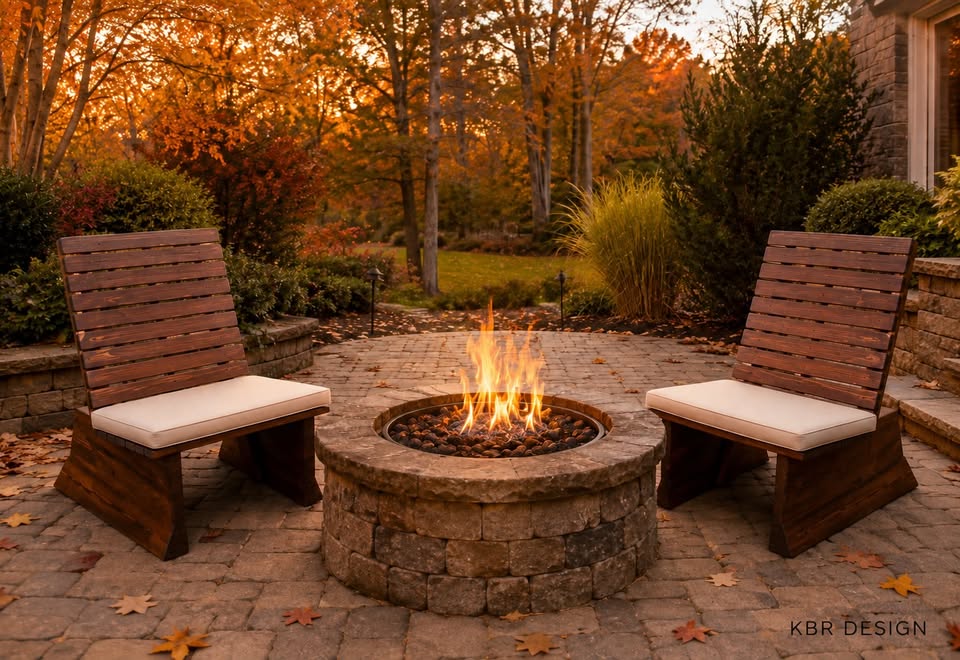 -Custom Outdoor Cedar Chairs + Table-