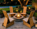 -Outdoor Plank Chairs Set (4)-