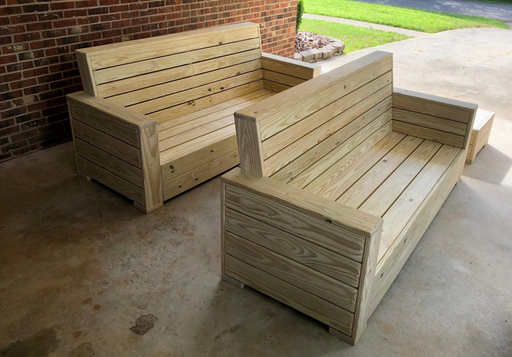 -Custom Outdoor Patio Sets - Sofa + Ottoman-