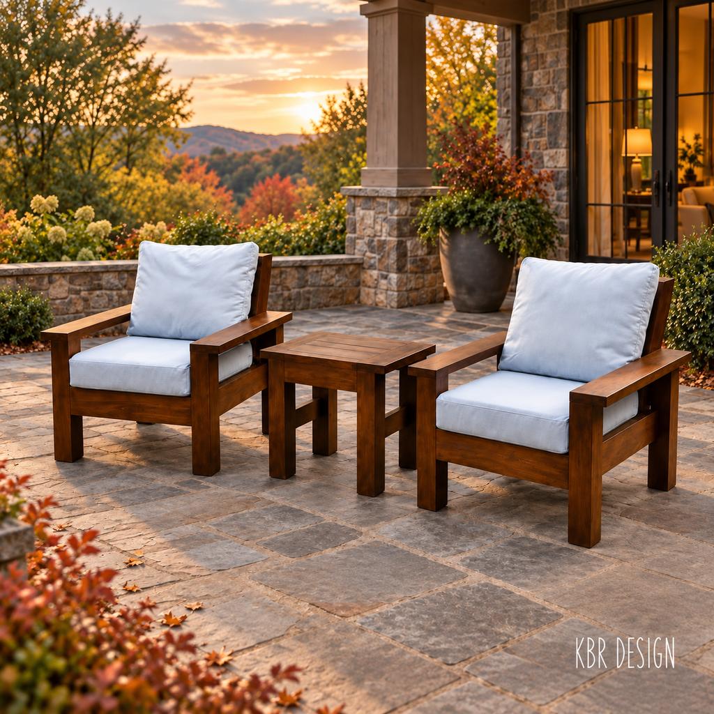 -Custom Summit™ Outdoor Chair Set + Table-