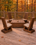 -Custom Original Shadow Slat™ Outdoor Chair Set (4) + Low Profile Outdoor Table-