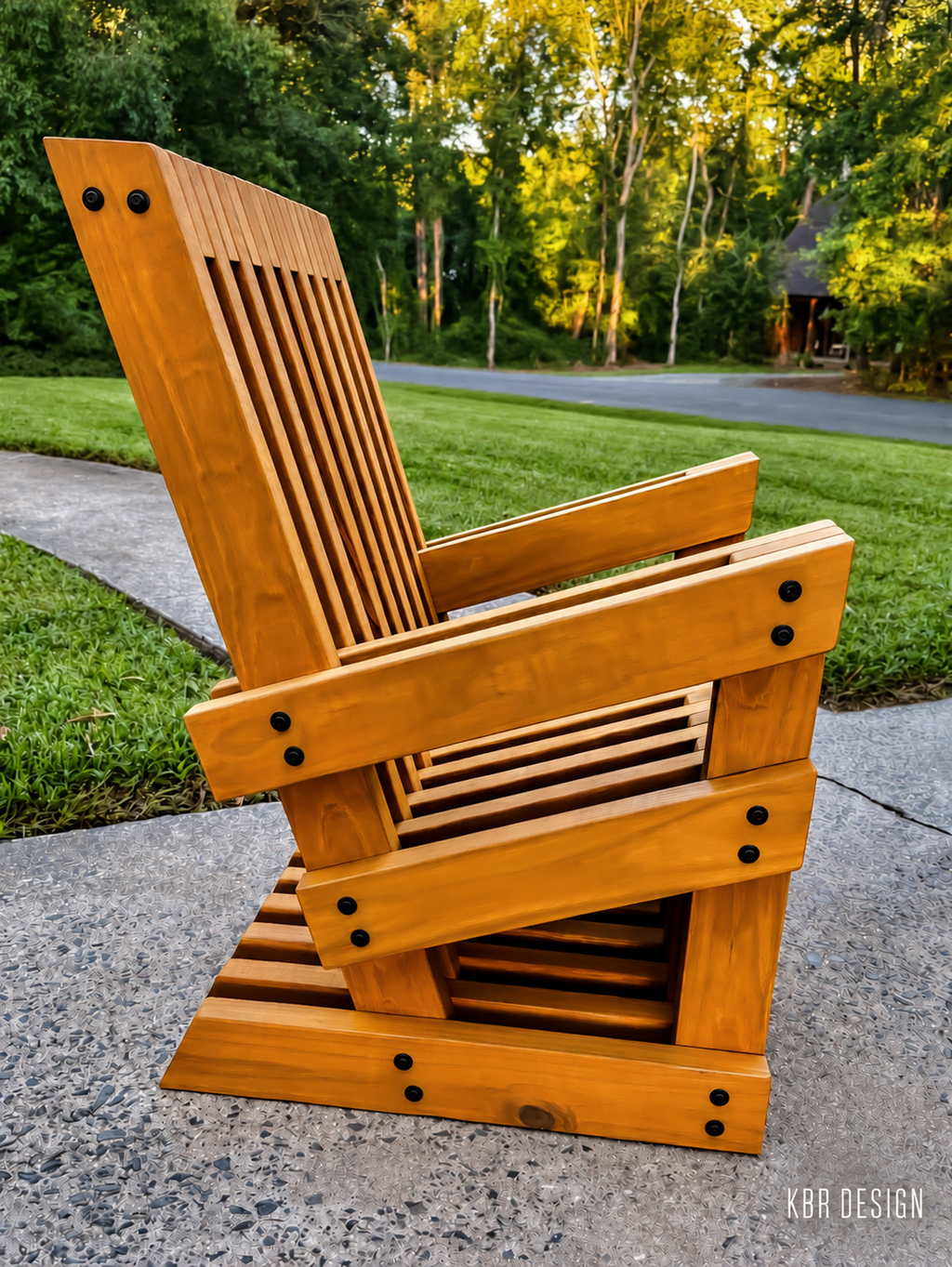 -Custom Shadow Slat™  Outdoor Lounger (2) + Low Profile Outdoor Table-