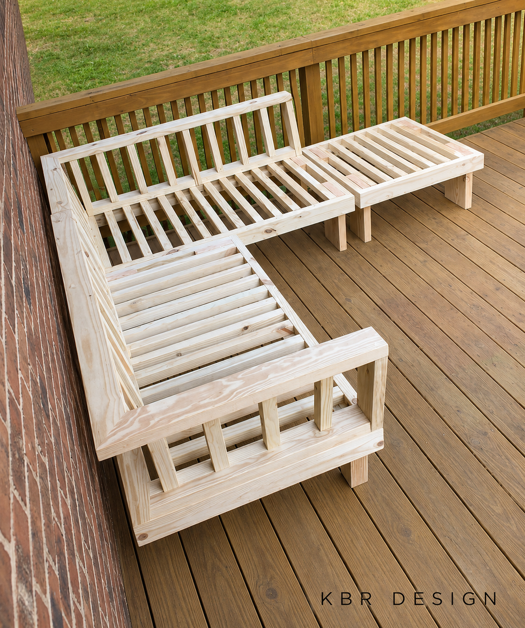 -Custom Three Piece Deck Sectional-