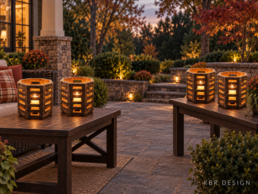 -Custom Shadow Slat™ Outdoor Cedar Lanterns (2)-