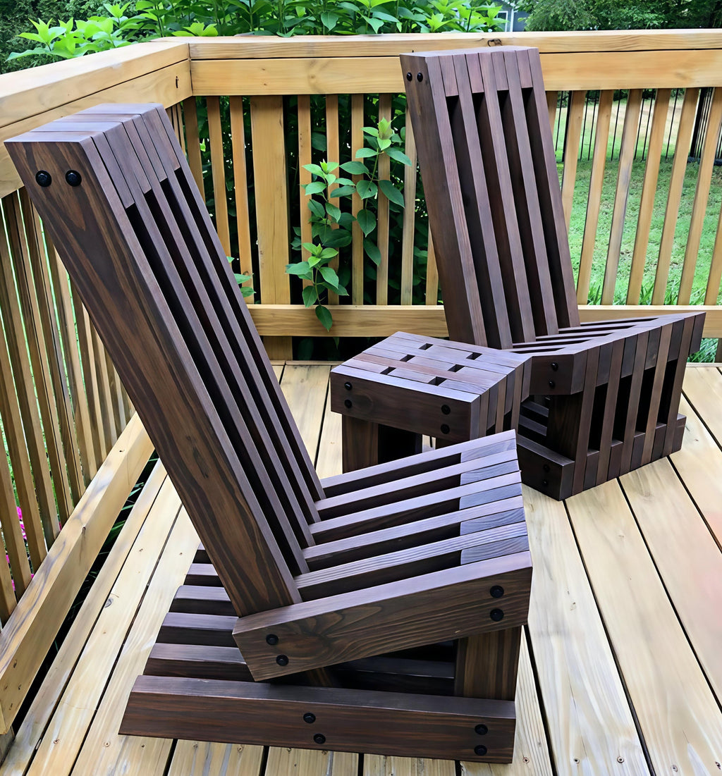 -Original Shadow Slat™ Outdoor Chairs (Cushions Included) + Table-