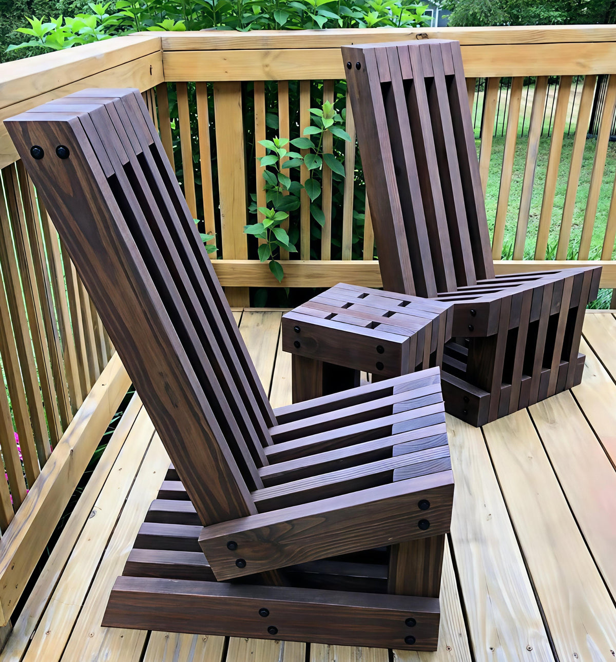 -Original Shadow Slat™ Outdoor Chairs (Cushions Included) + Table-