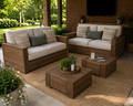 -Custom Outdoor Patio Sets - Sofa + Ottoman-