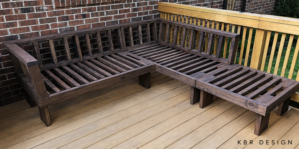 -Custom Three Piece Deck Sectional-