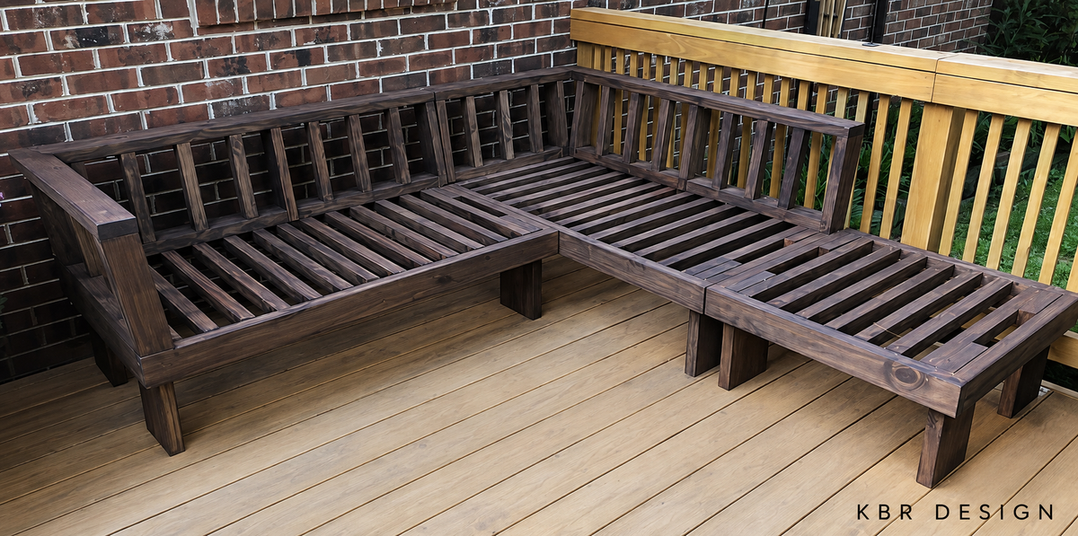 -Custom Three Piece Deck Sectional-