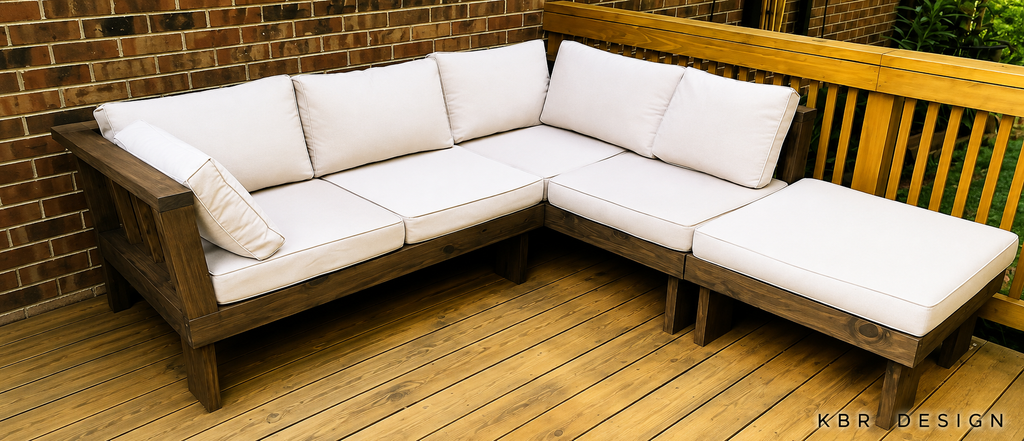 -Custom Three Piece Deck Sectional-